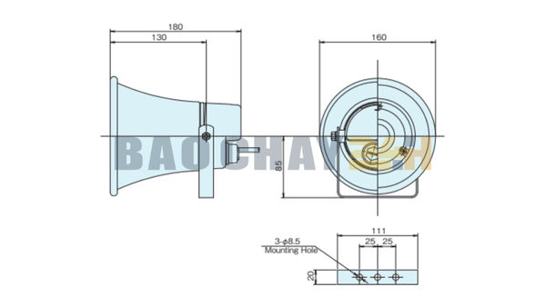 NK-105 Loa kèn cảnh báo xả khí loại trở kháng thấp Nittan là một phần không thể thiếu trong hệ thống báo cháy và hệ thống âm thanh công cộng