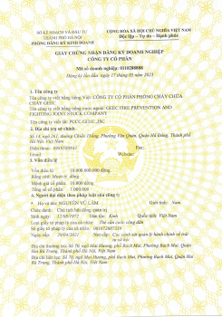 Giấy chứng nhận đăng kí doanh nghiệp công ty cổ phần